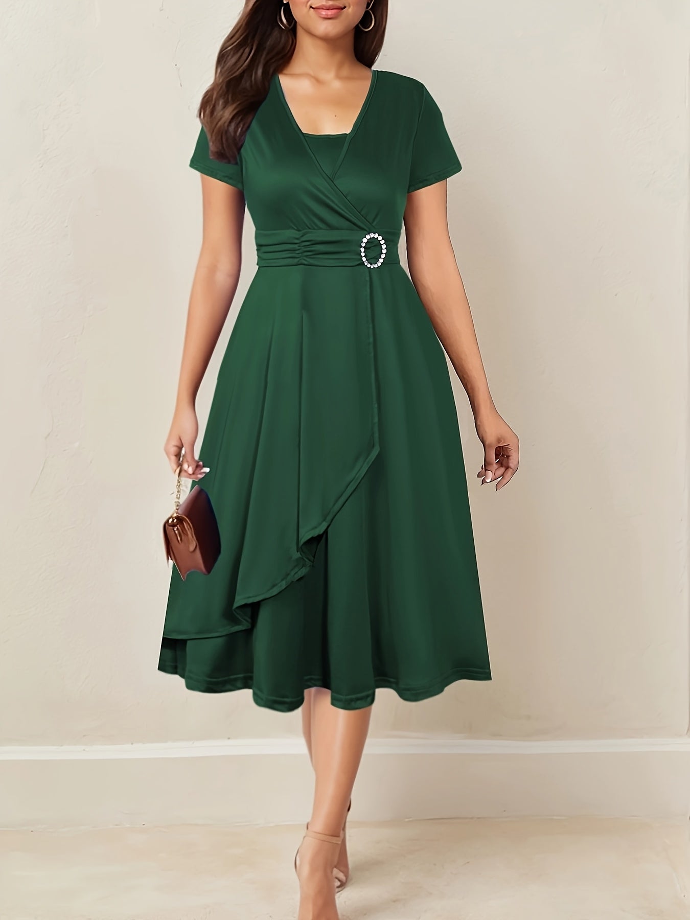 C&G™ | Elegant V-Neck Dress