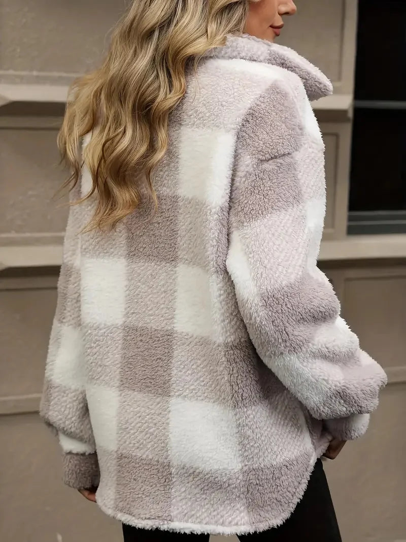 C&G™ | Checkered Plush Jacket