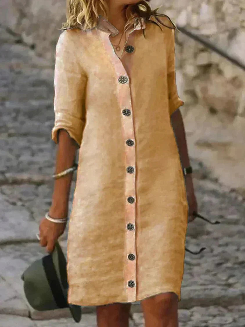 C&G™| Breezy Comfort Shirt Dress