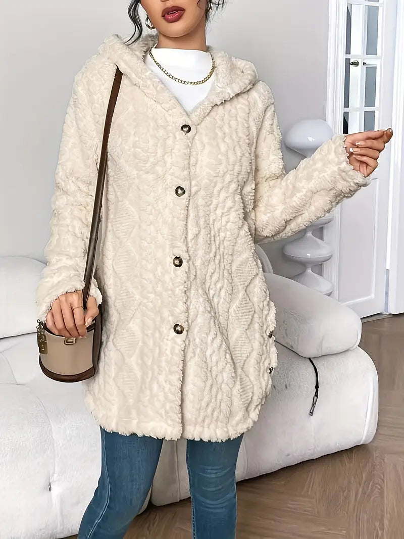 C&G™ | Plush Hooded Cardigan