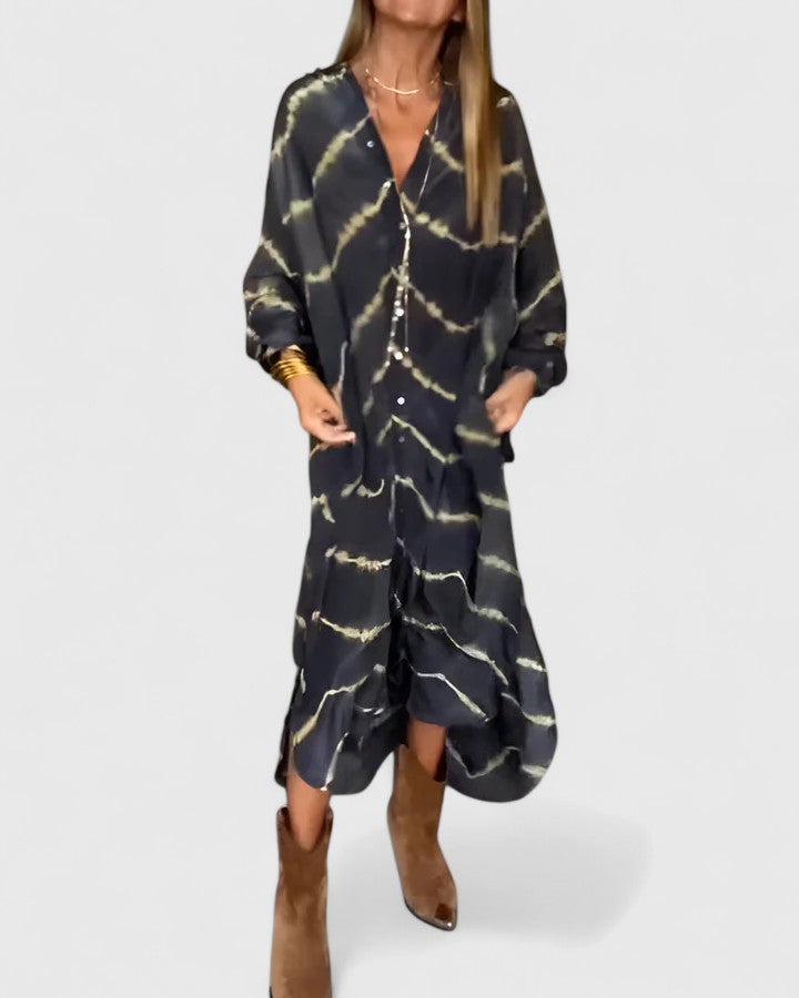 C&G™ | Elegant Boho Striped Maxi Dress