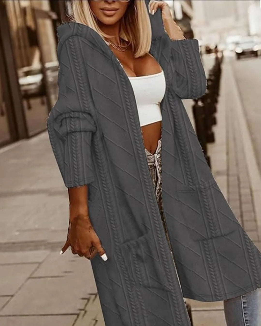 C&G™ | Hooded Longline Cardigan