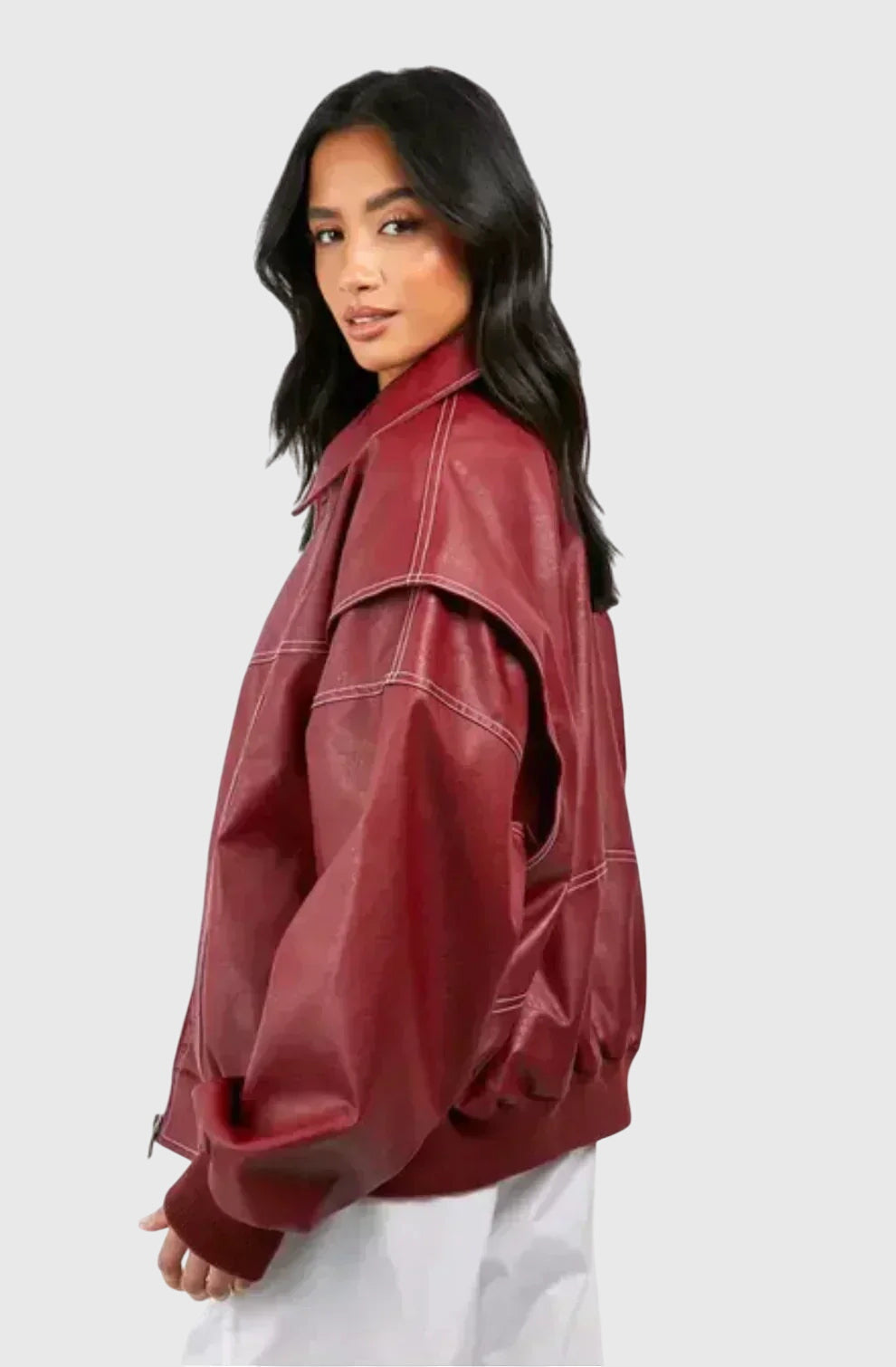 C&G™| Oversized Leather Jacket