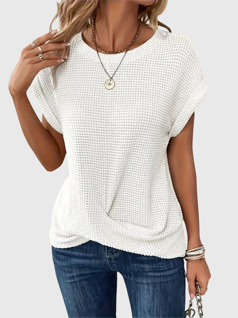 C&G™ | Elegant Blouse With Crew Neck