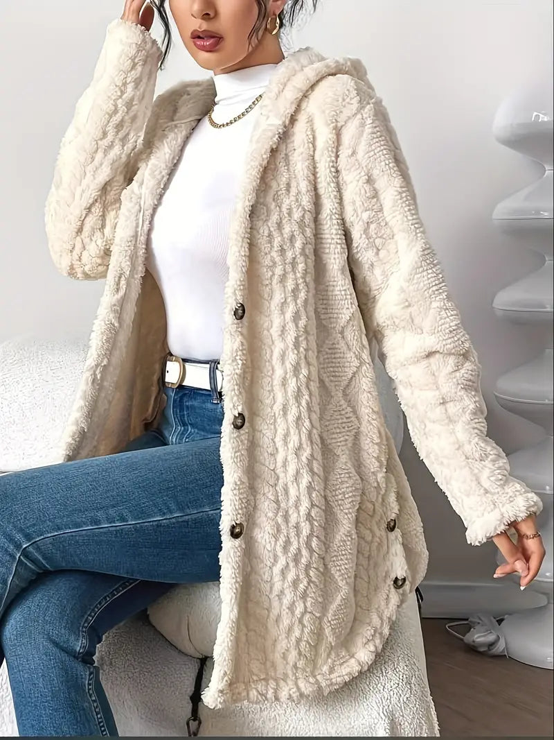C&G™ | Plush Hooded Cardigan