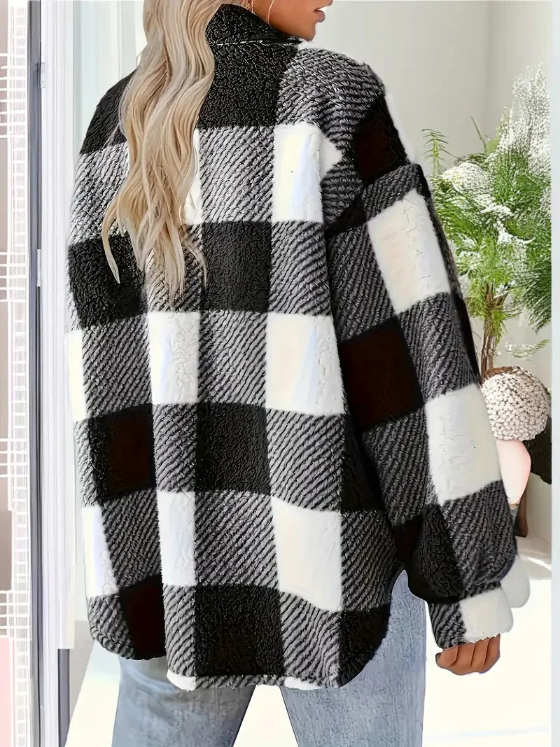 C&G™ | Checkered Plush Jacket