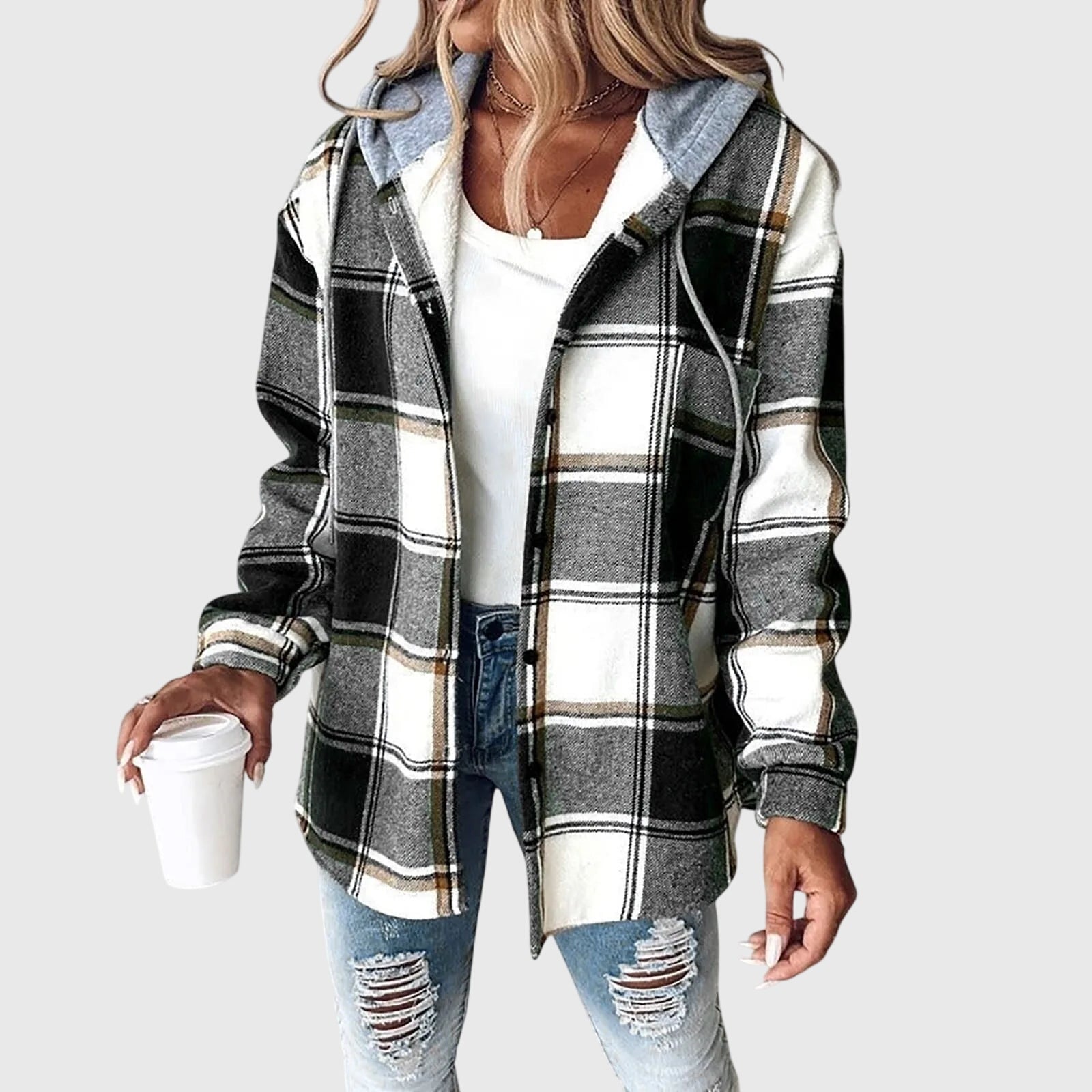 C&G™ | Women's Mesh Button Placket Jacket