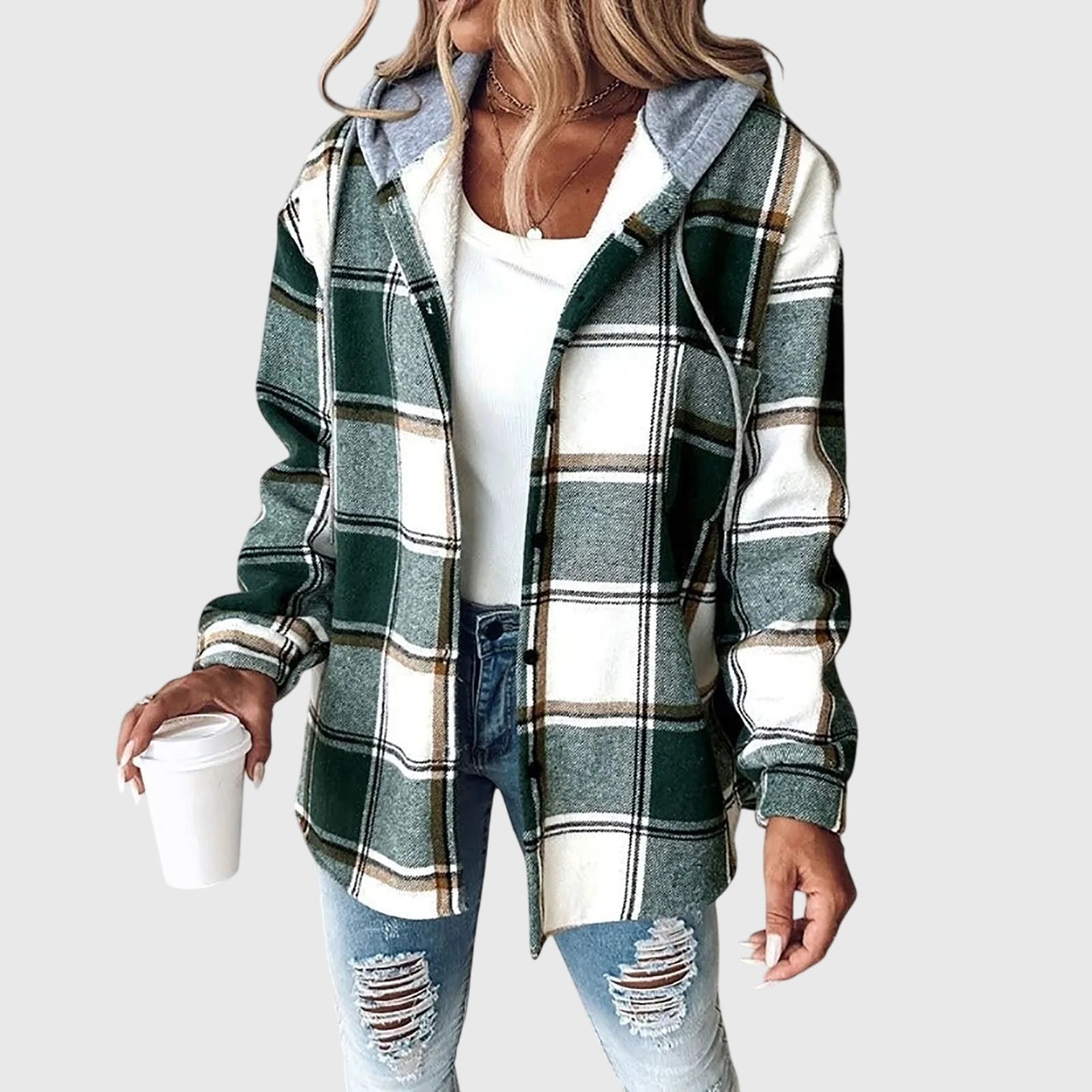 C&G™ | Women's Mesh Button Placket Jacket