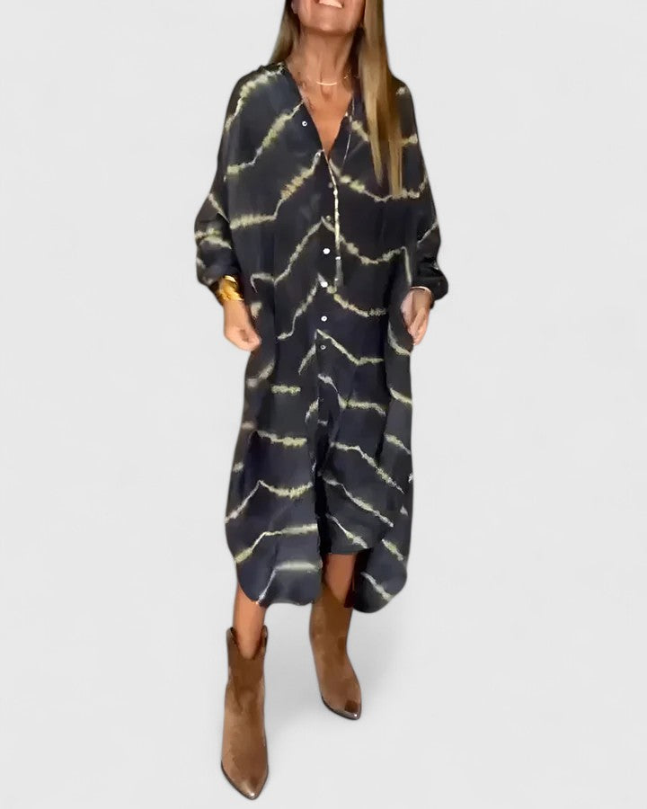 C&G™ | Elegant Boho Striped Maxi Dress