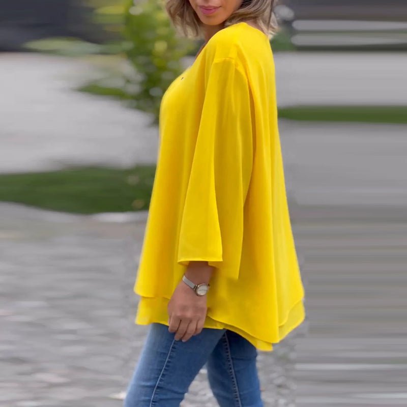 C&G™ | Chiffon Zipper Blouse