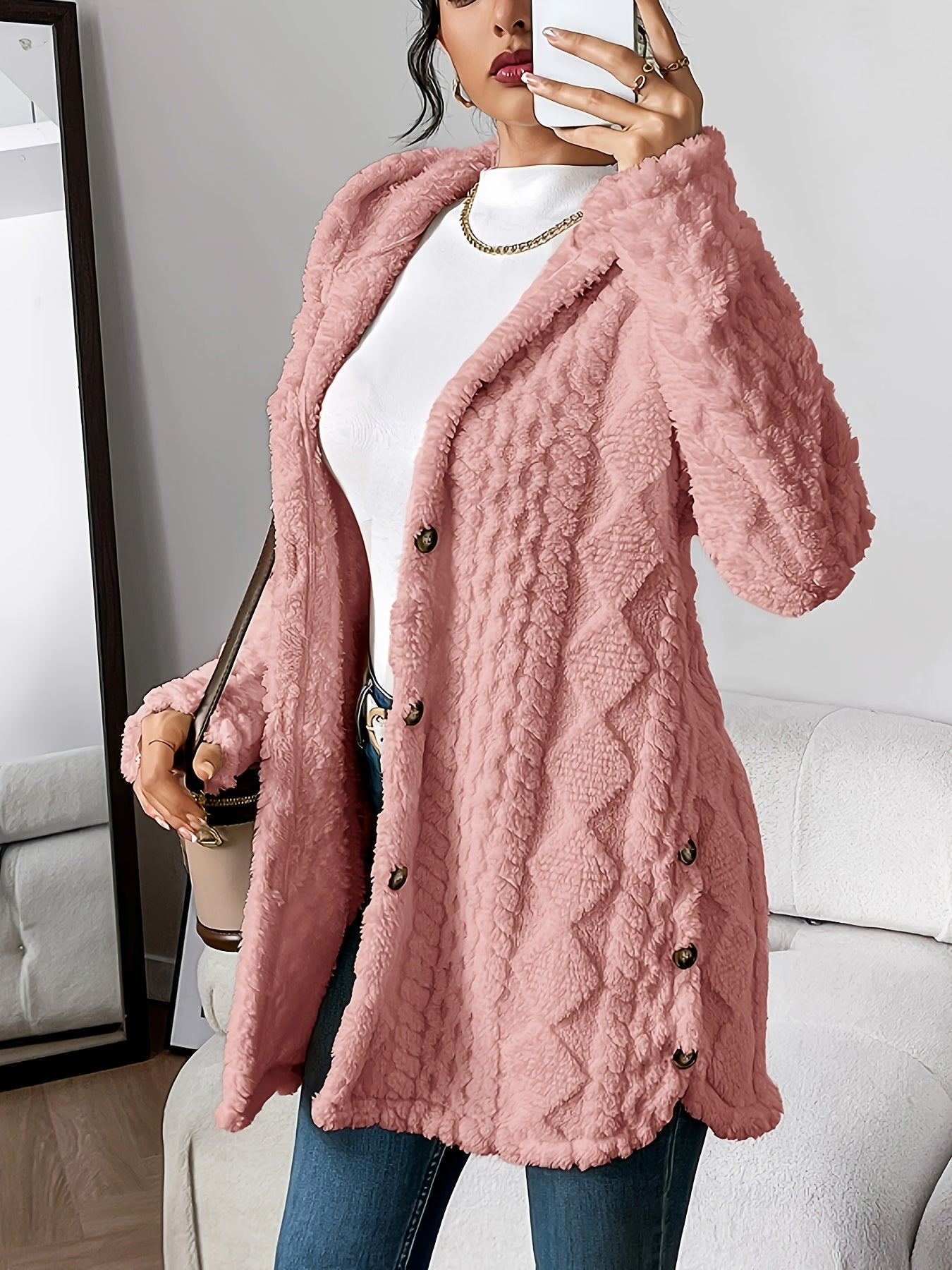 C&G™ | Plush Hooded Cardigan