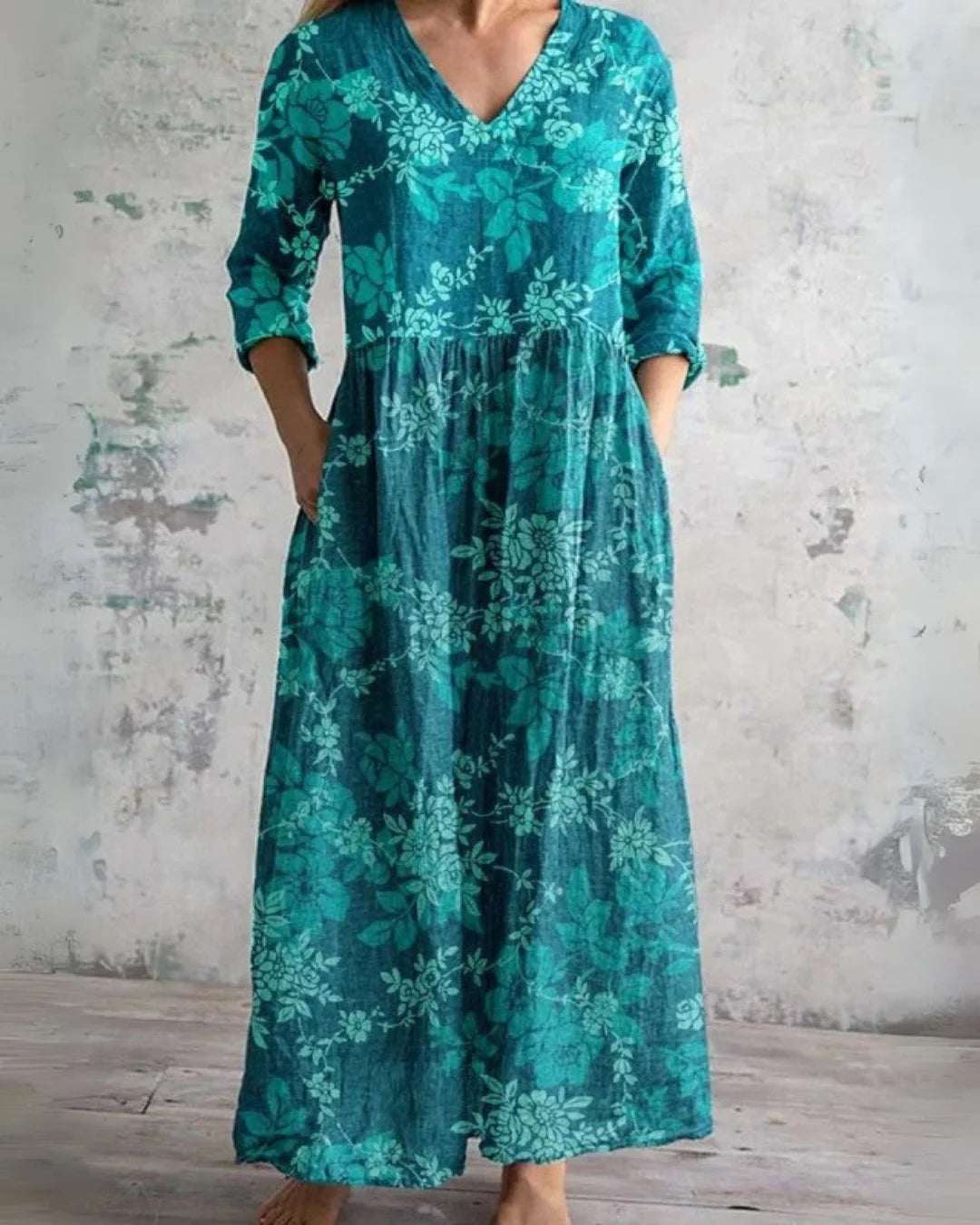 C&G™ | Vintage Floral Maxi Dress