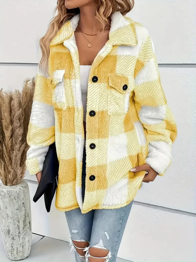 C&G™ | Checkered Plush Jacket