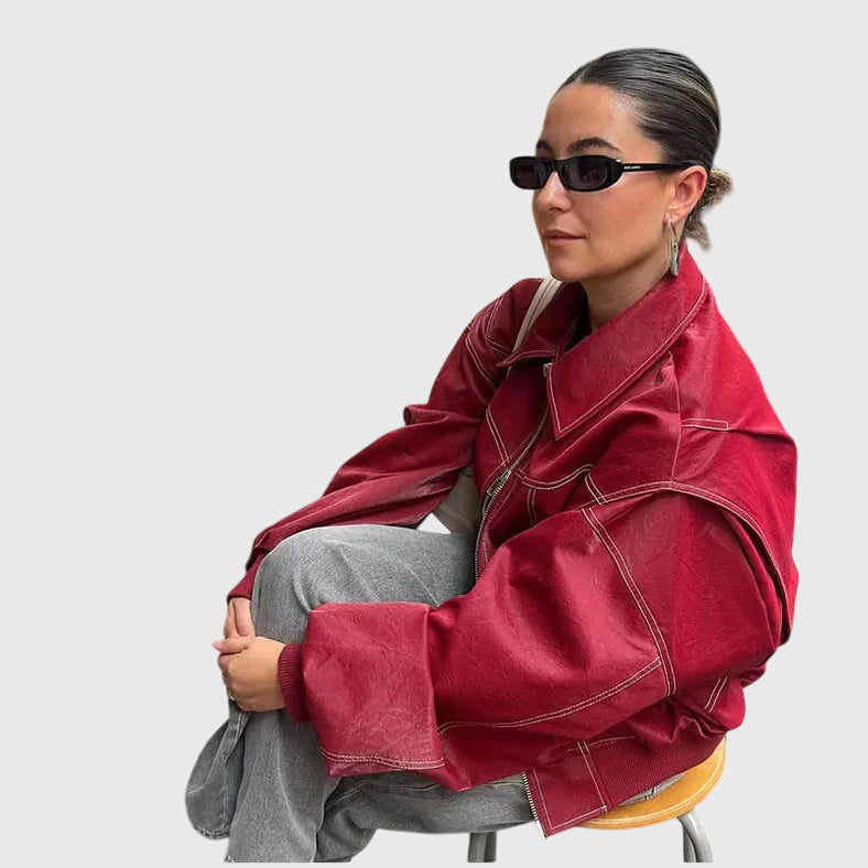 C&G™| Oversized Leather Jacket