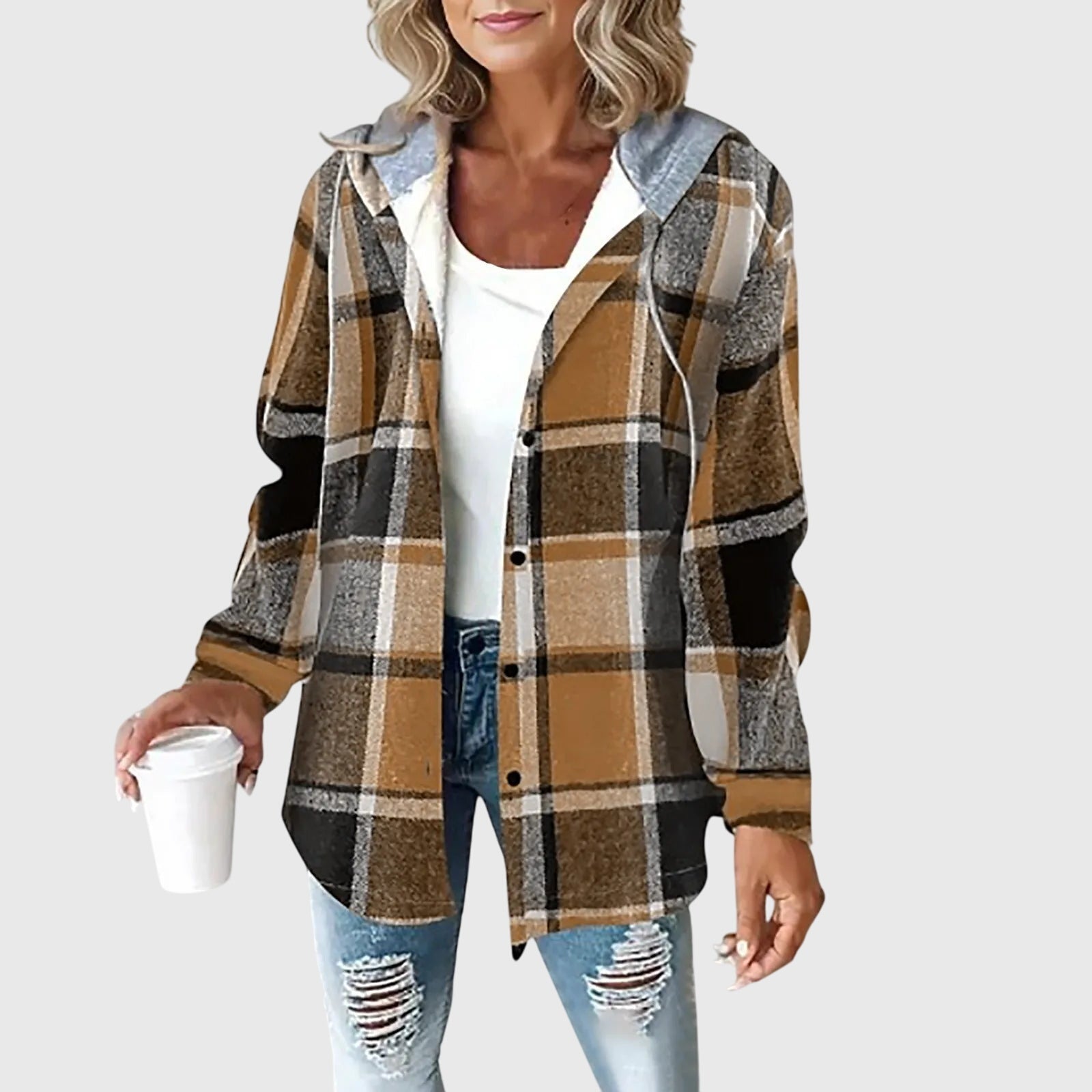 C&G™ | Women's Mesh Button Placket Jacket