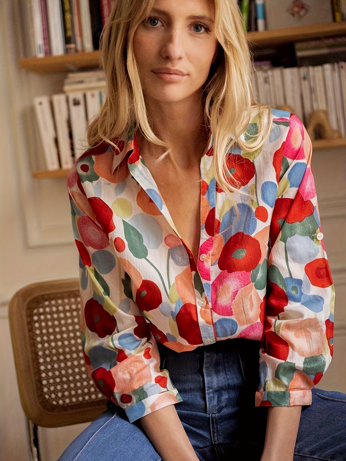 C&G™| Colorful Floral Blouse