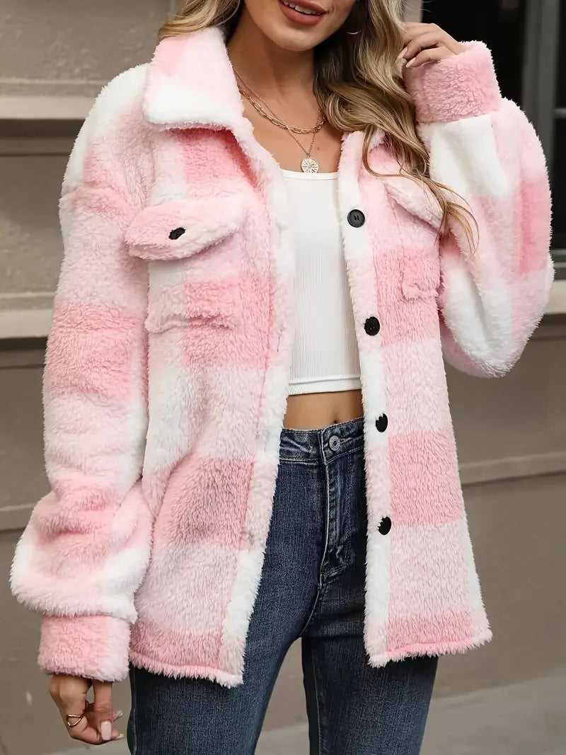C&G™ | Checkered Plush Jacket