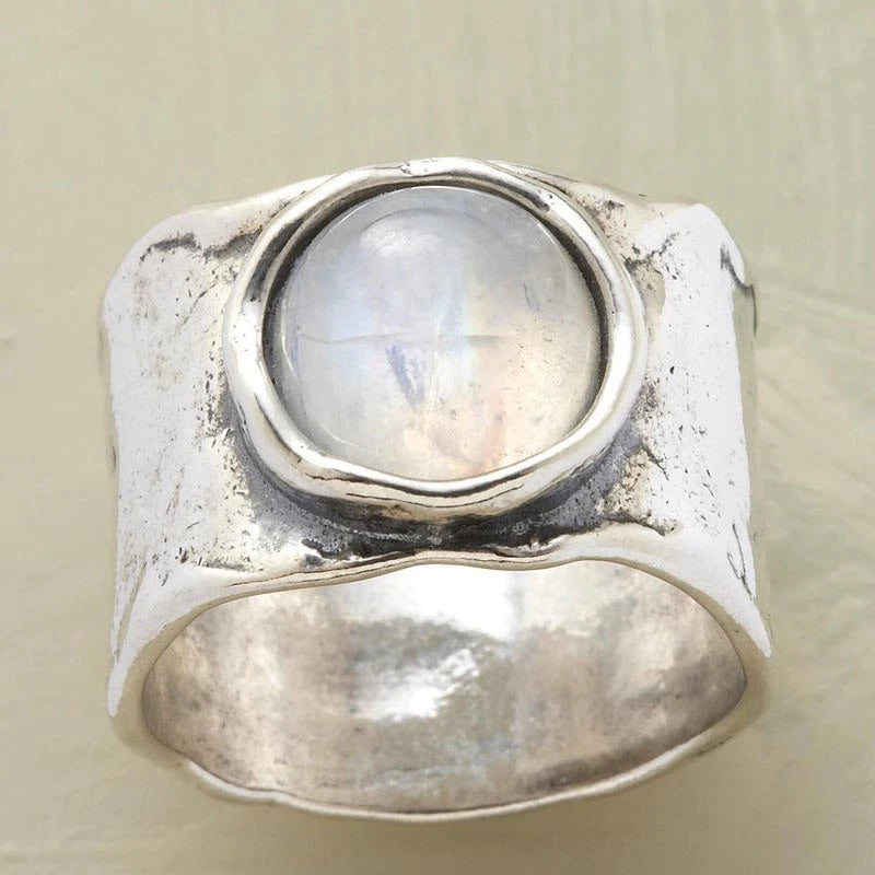 C&G™| Silver Moonstone Ring