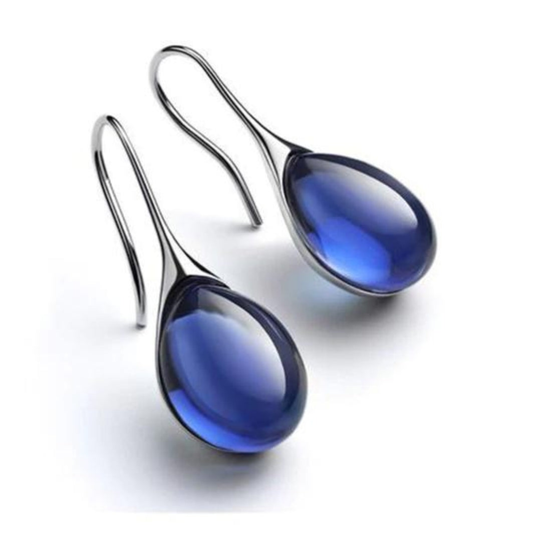C&G™| Gold And Silver Drop-Shaped Earrings.