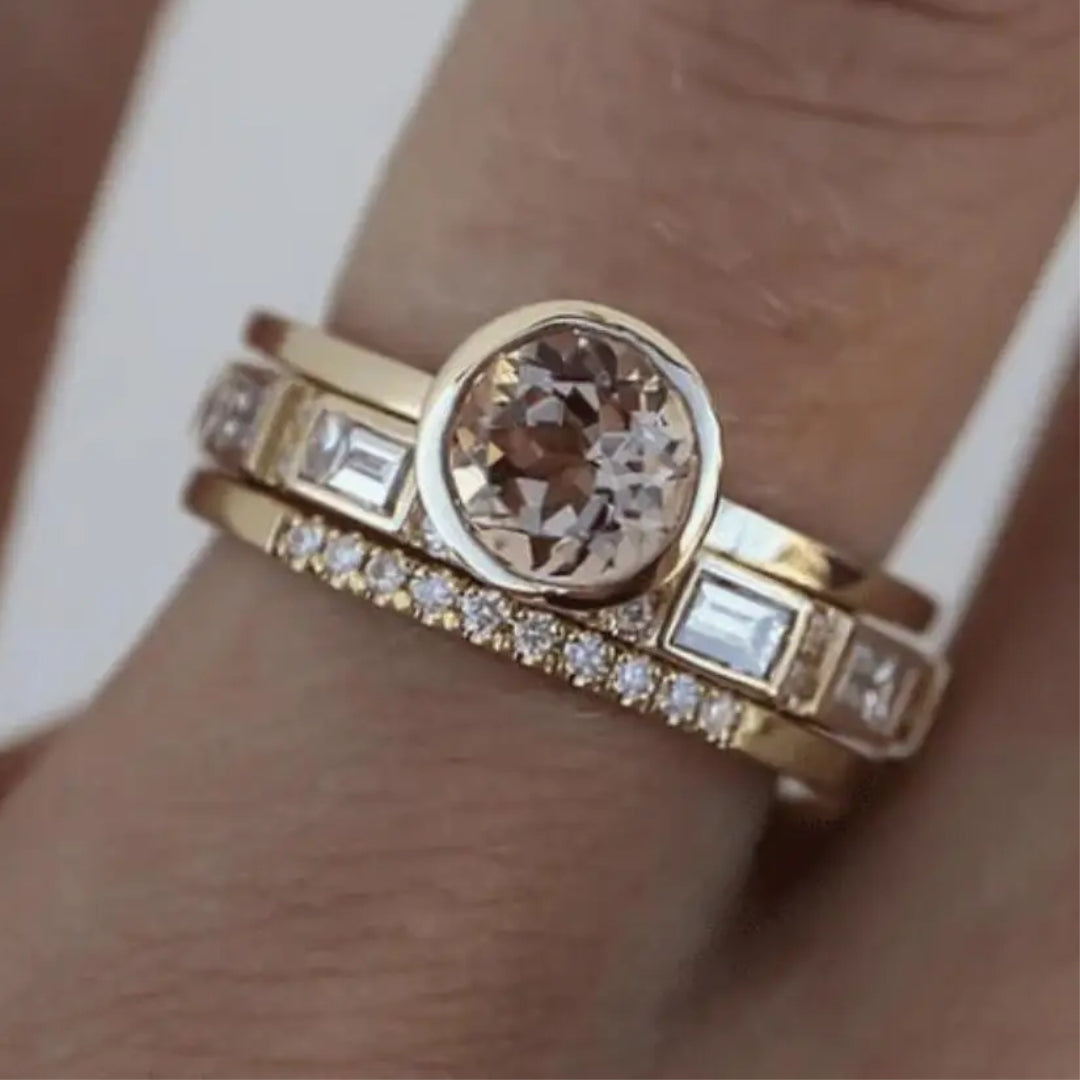 C&G™| Vintage Gold Crystal Ring