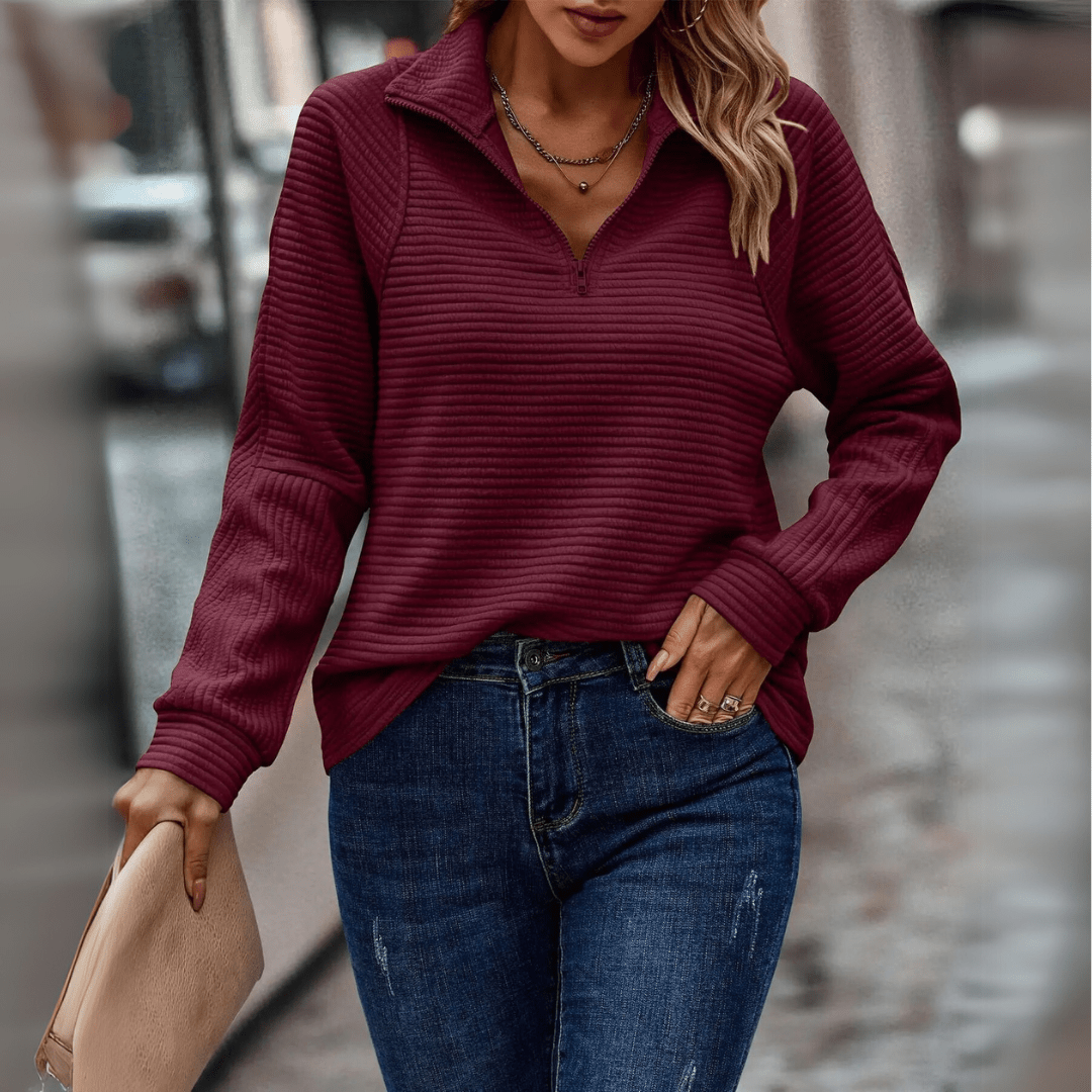C&G™| Chic Half-Zip Pullover