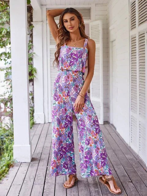 C&G™ | Floral Wide-Leg Jumpsuit