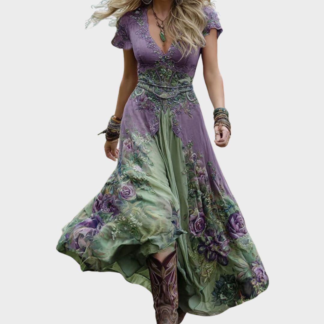 C&G™ | Embroidered Maxi Dress