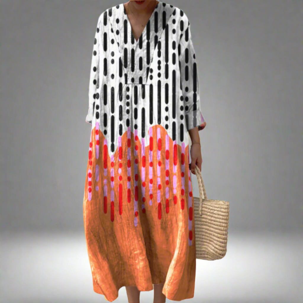 C&G™ | Abstract Drip Print Maxi Dress