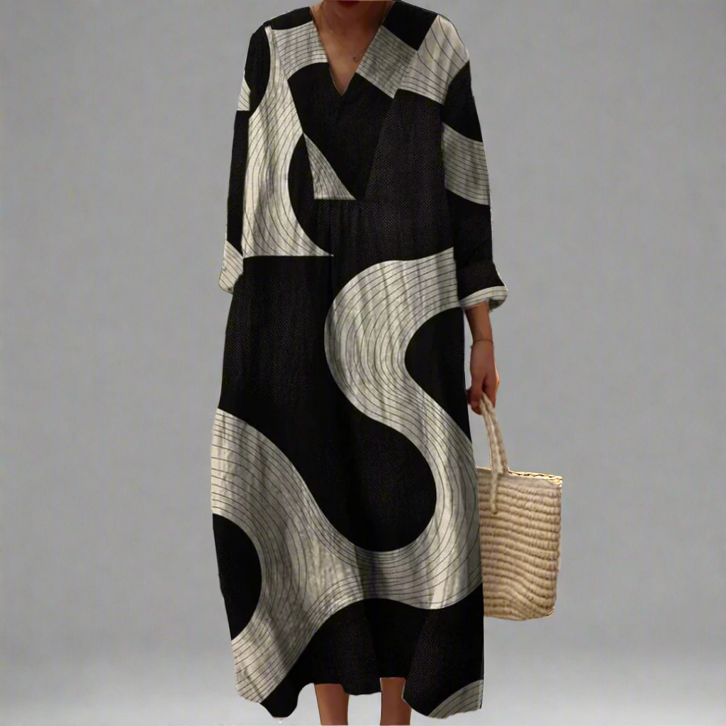 C&G™ | Abstract Flow Maxi Dress