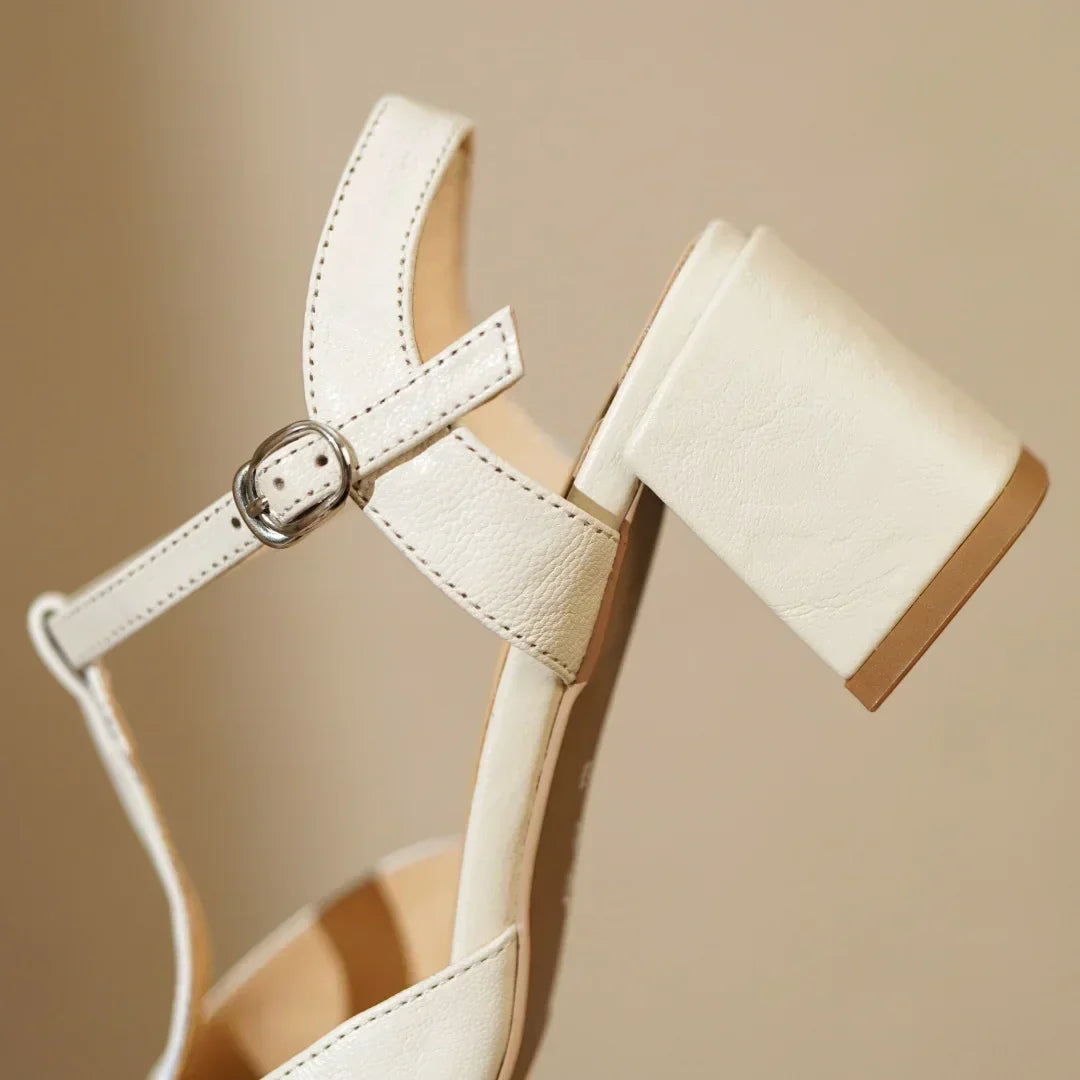C&G™| Beatrica Leather Mary Janes