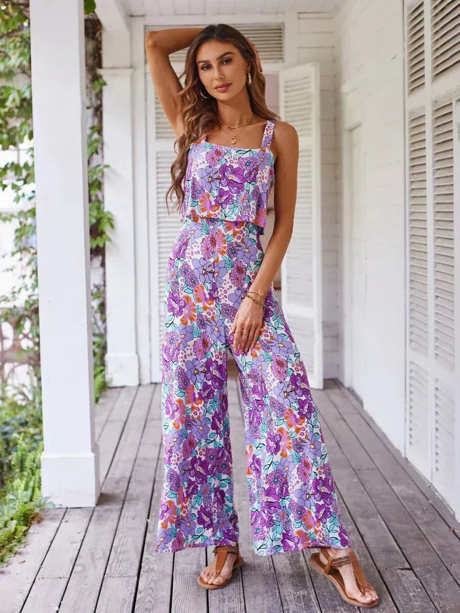 C&G™ | Floral Wide-Leg Jumpsuit