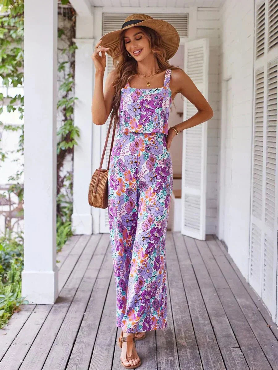 C&G™ | Floral Wide-Leg Jumpsuit