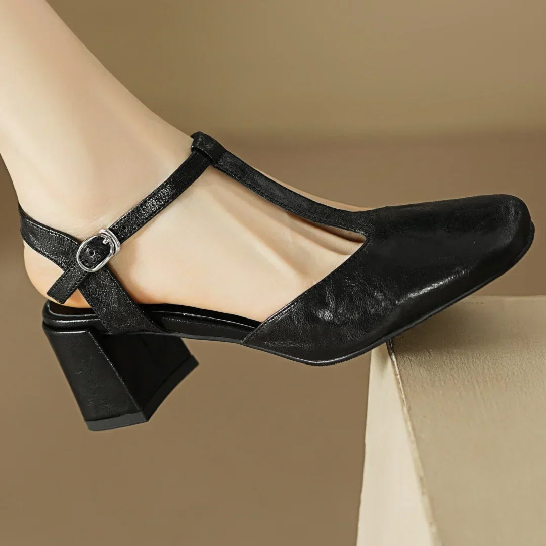 C&G™| Beatrica Leather Mary Janes