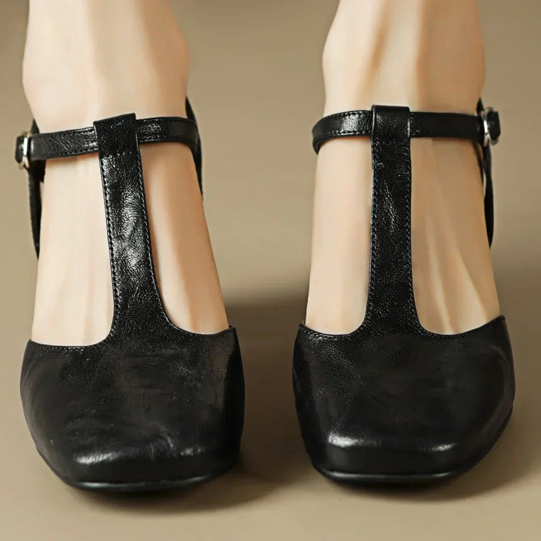 C&G™| Beatrica Leather Mary Janes