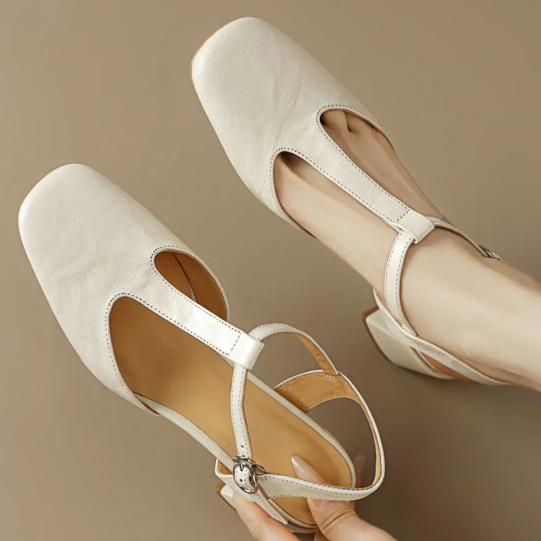 C&G™| Beatrica Leather Mary Janes