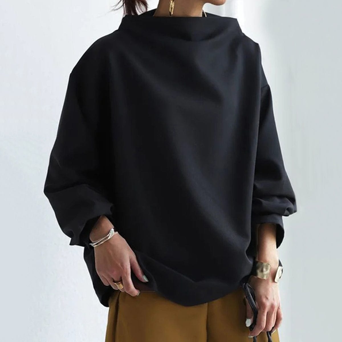 C&G™ | High-Neck Soft Knit Top