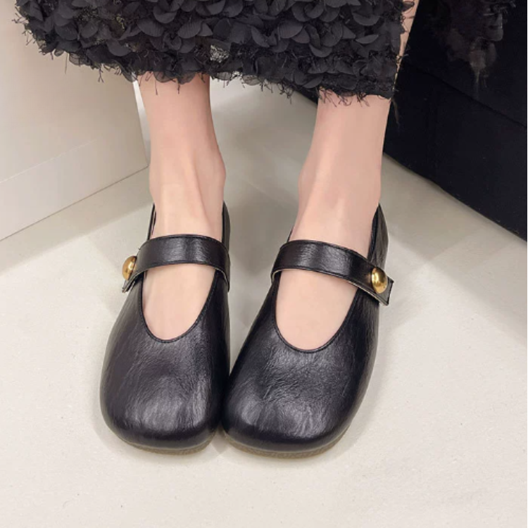 C&G™| Irene Leather Mary Janes