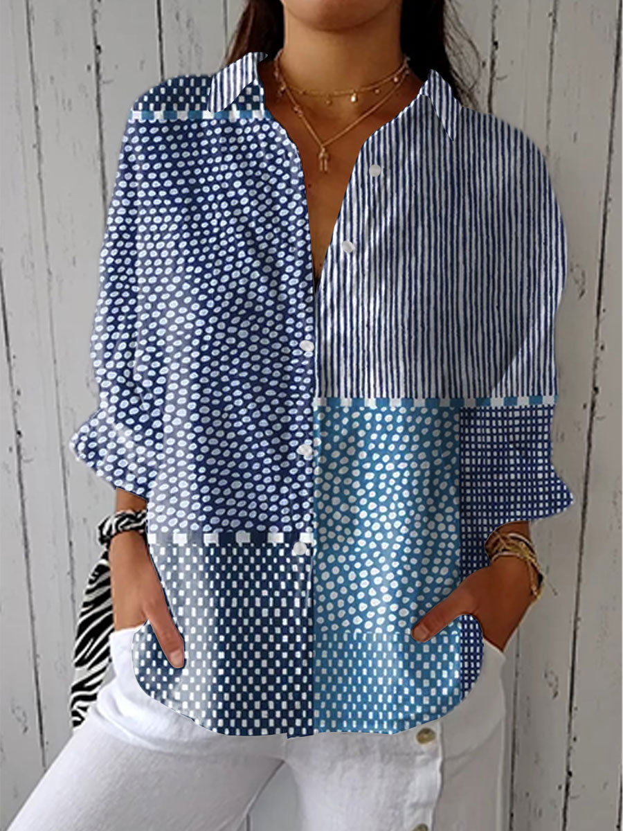 C&G™ | Ocean Patchwork Blouse