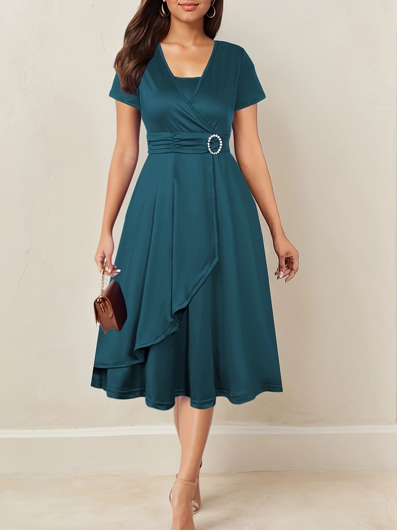 C&G™ | Elegant V-Neck Dress