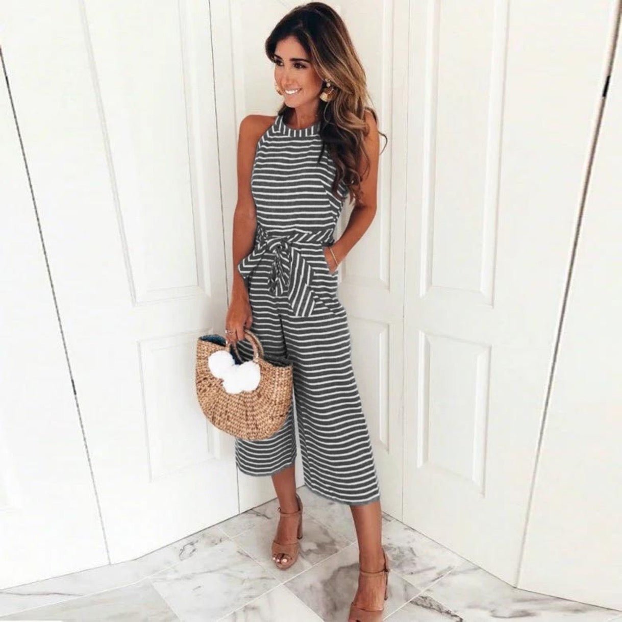 C&G™| Striped Jumpsuit
