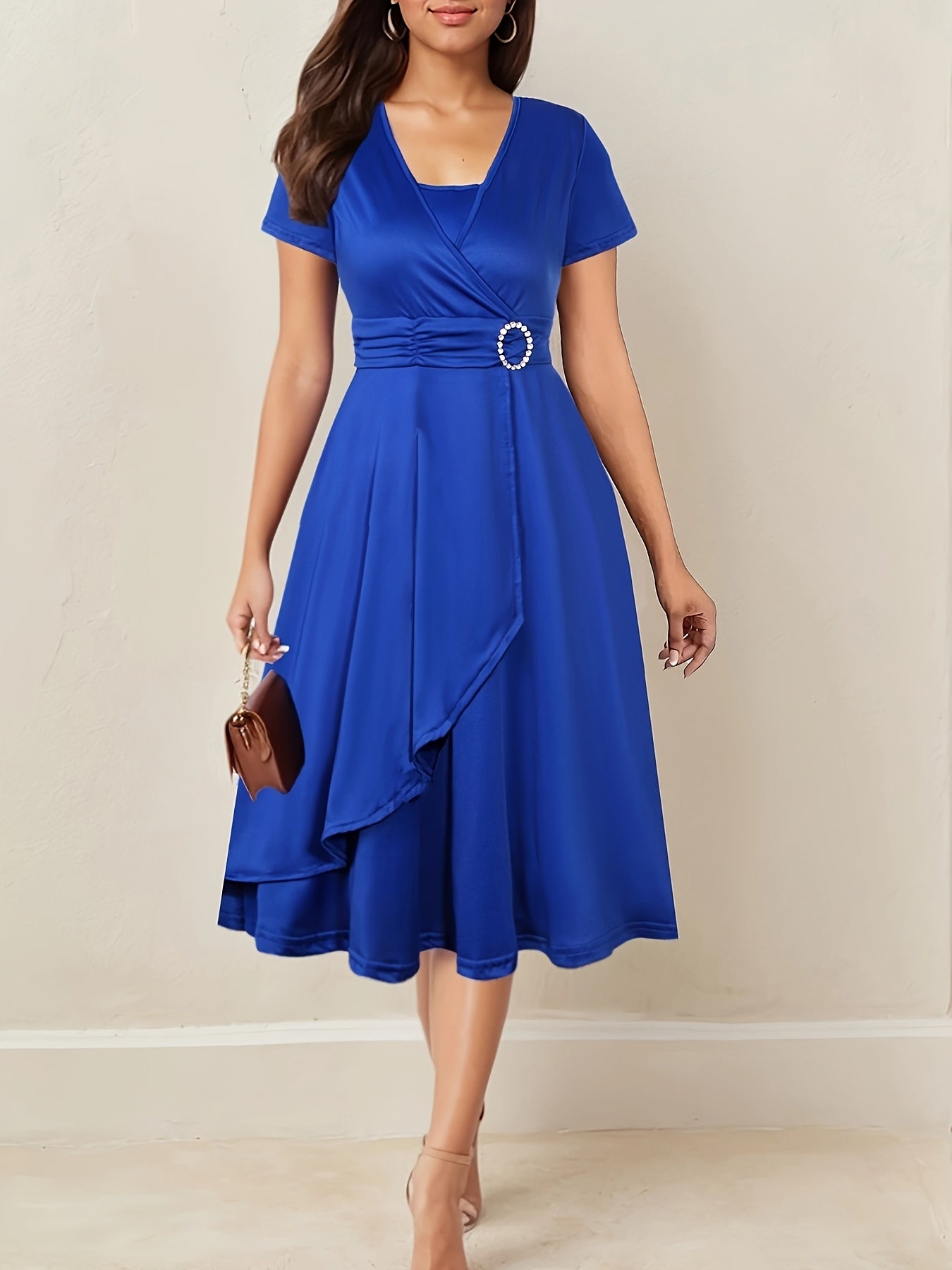 C&G™ | Elegant V-Neck Dress