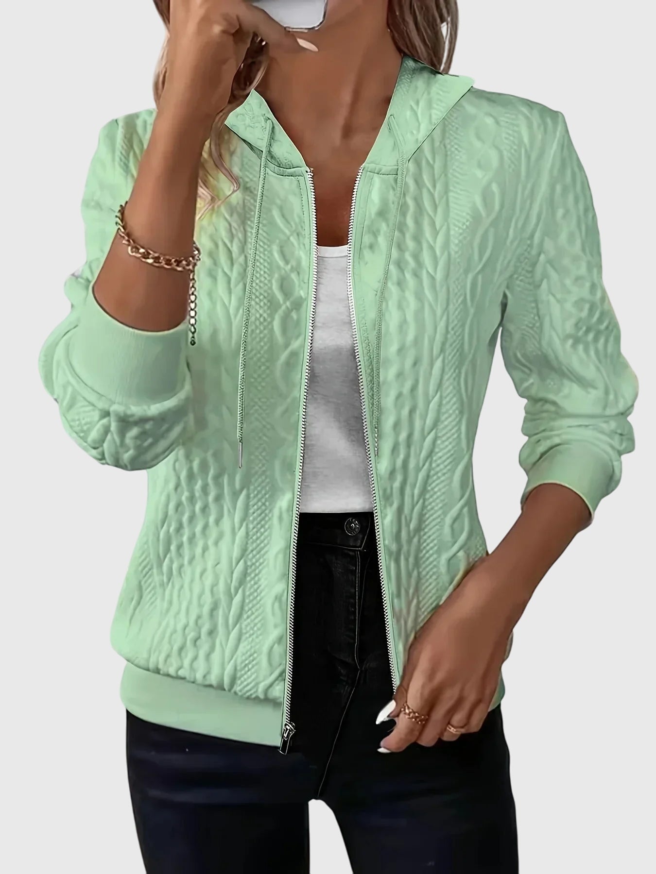 C&G™| Lena™ Zippered Hoodie