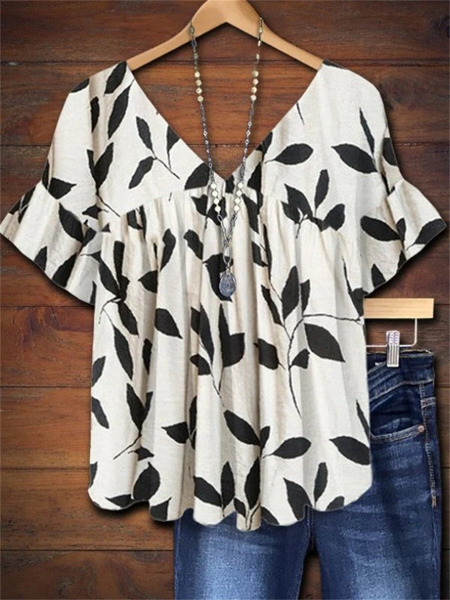 C&G™| Ruffled Leaf Top