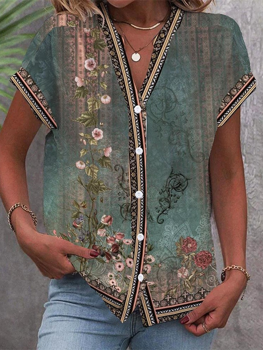 C&G™| Watercolor Petal Blouse