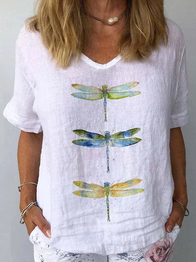 C&G™| Retro V-Neck Top