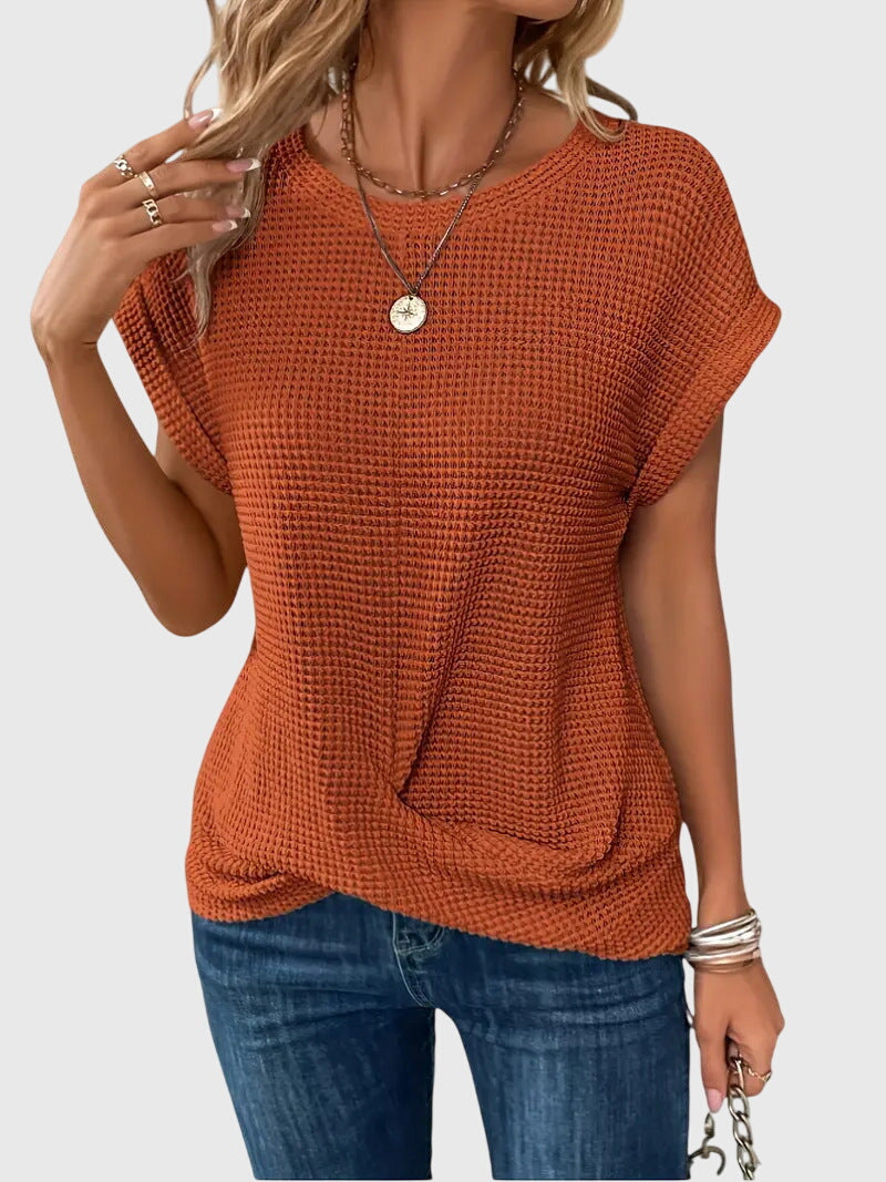 C&G™ | Elegant Blouse With Crew Neck