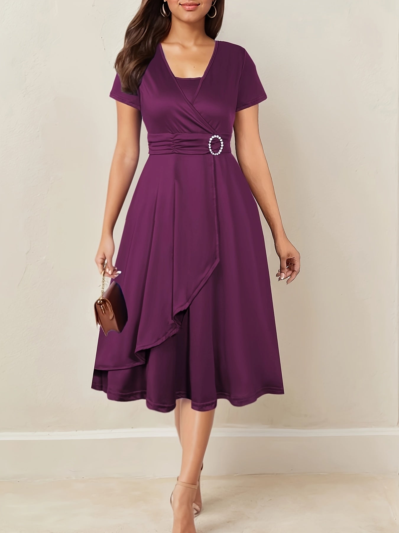 C&G™ | Elegant V-Neck Dress