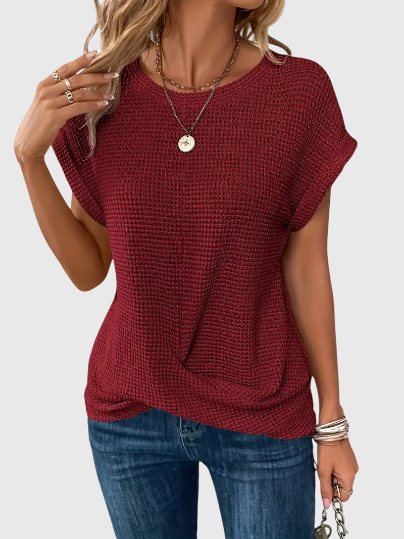C&G™ | Elegant Blouse With Crew Neck