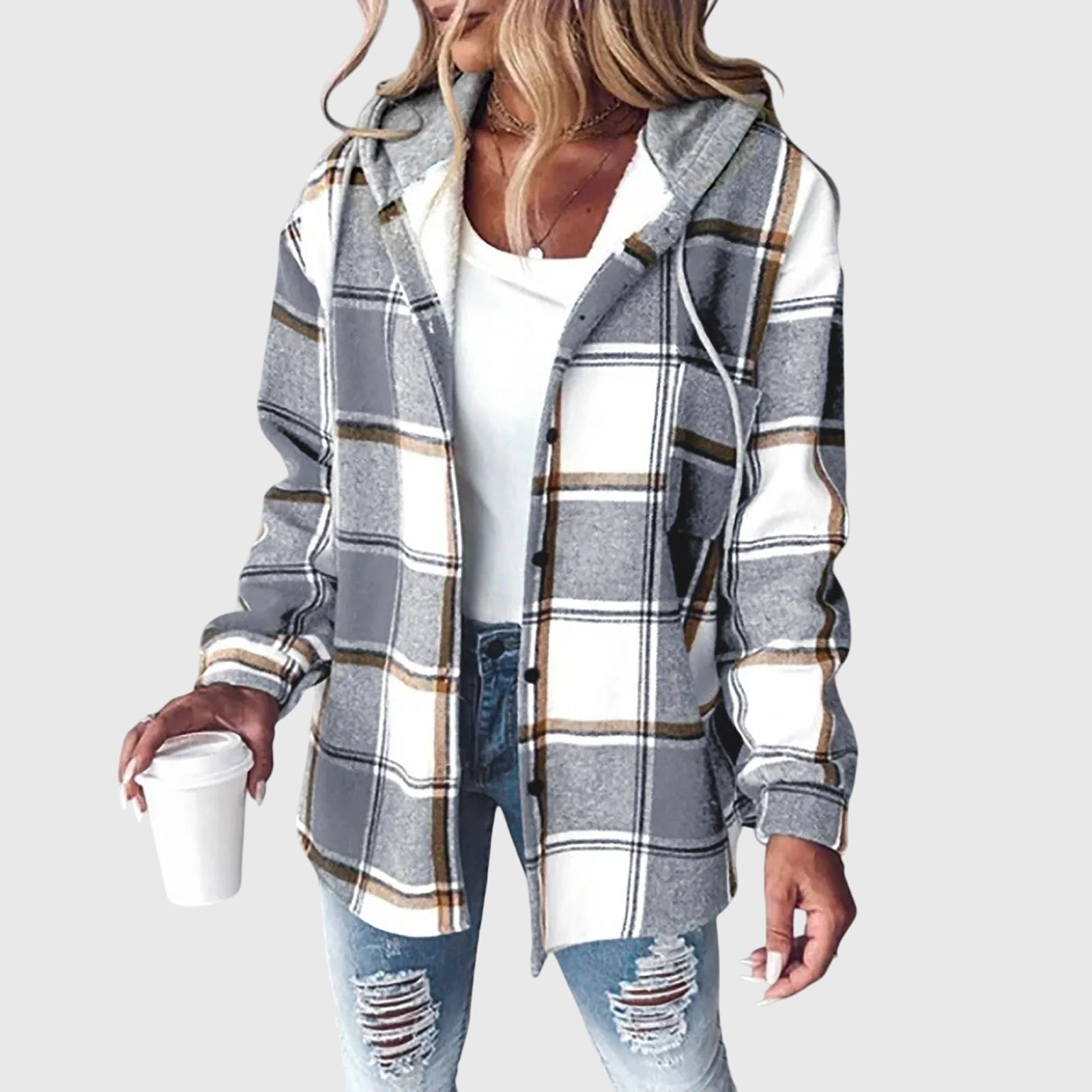 C&G™ | Women's Mesh Button Placket Jacket