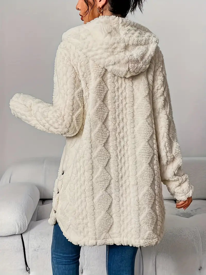 C&G™ | Plush Hooded Cardigan
